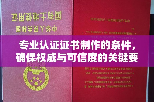 明港专业认证证书制作的条件，确保权威与可信度的关键要素